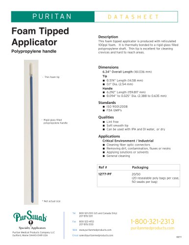 6” Foam Swab - 1277-PF