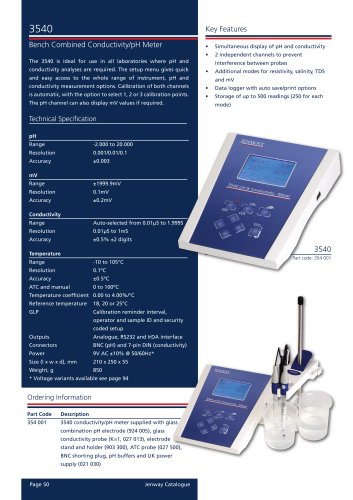 3540 Bench Combined Conductivity/pH Meter