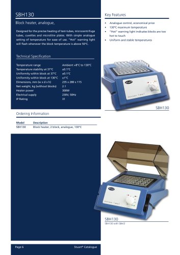 Block Heater, 2 Block, Analogue, SBH130