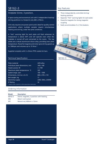 Hotplate Stirrer, Multiposition, SB162-3