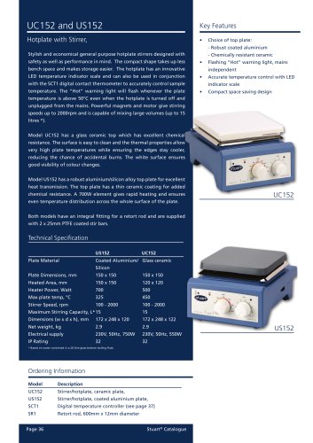 Hotplate with Stirrer, UC152 and US152