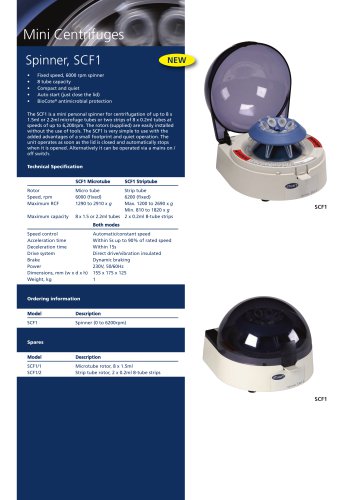 Spinner, mini centrifuge - SCF1