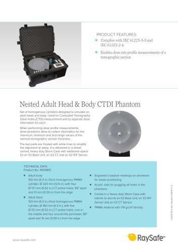 Nested Adult Head & Body CTDI Phantom Leaflet