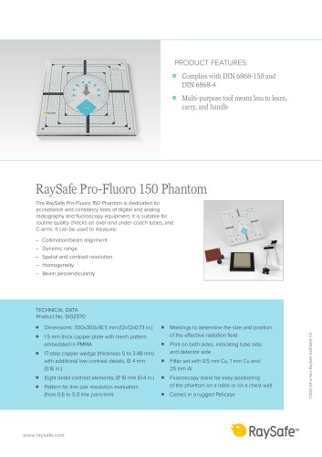 RaySafe Pro-Fluoro 150 Phantom