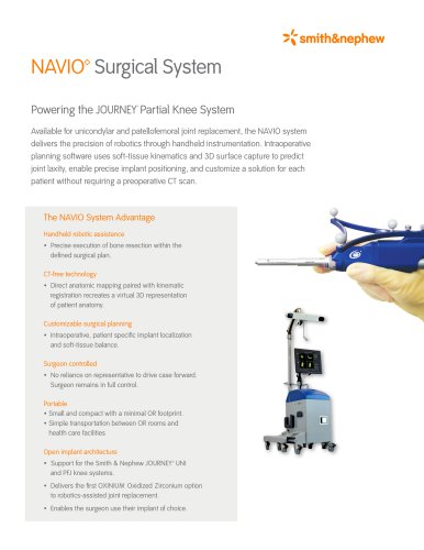 NAVIO Surgical System for JOURNEY UNI and JOURNEY PFJ