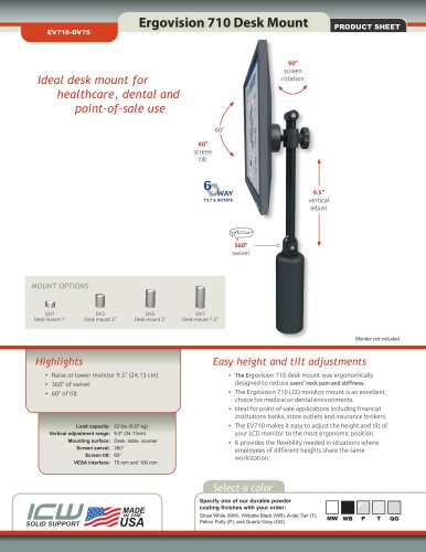 Ergovision 710 Point of Sale Desk Mount