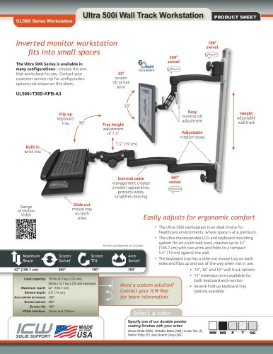 Ultra 500i Wall Track Workstation