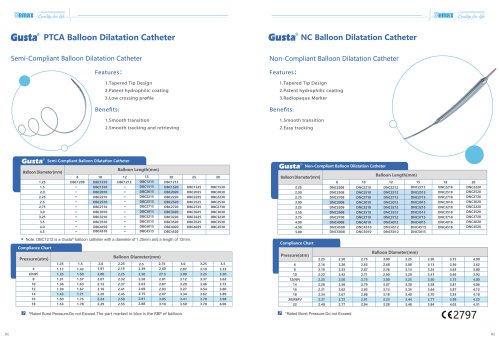 Demax Balloon Dilatation Catheter PTCA & NC