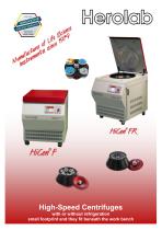 HiCen F / FR - Underbench centrifuges