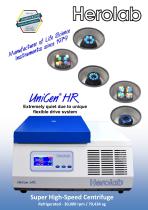 NEW: Super High-Speed Centrifuge UniCen HR