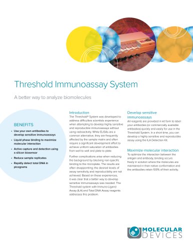 Threshold Immunoassay System