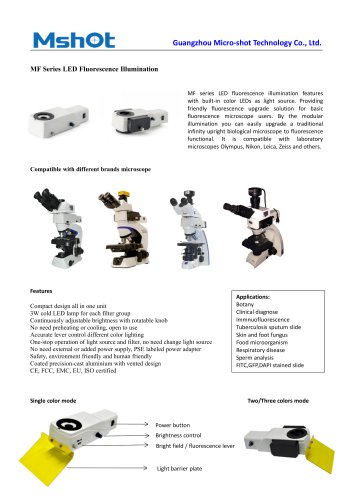 MF-LED fluorescence microscope illuminator