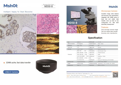 Mshot MD50-B microscope camera catalogue