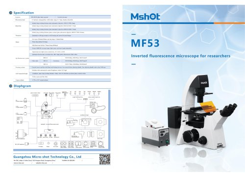 Mshot MF53 reaserch inverted fluorescence microscope