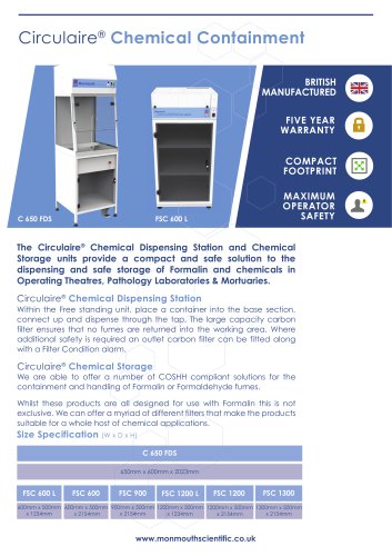 Monmouth Scientific | Circulaire Chemical Containment