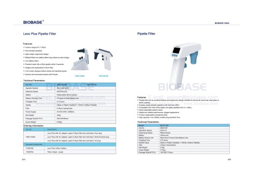 323-324 Levo Plus Pipette Filler & Pipette Filler