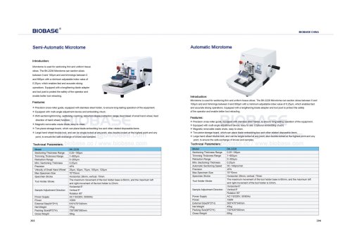 393-394 Semi-Automatic Microtome&Automatic Microtome