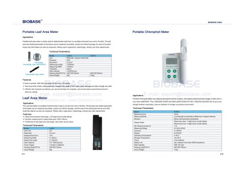 577-578 Portable Leaf Area Meter & Leaf Area Meter & Portable Chlorophyll Meter