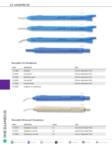 I/A HANDPIECES