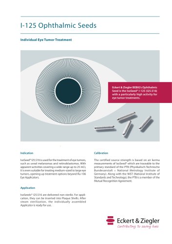 I-125 Ophthalmic Seeds