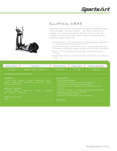 Elliptical E845