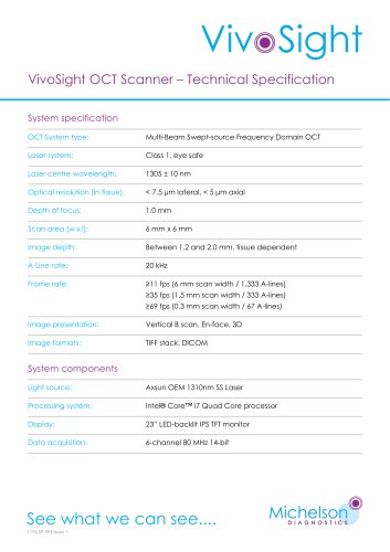 VivoSight Technical Specifications (English)