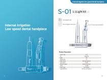 1：1 Internal irrigation low speed dental handpiece