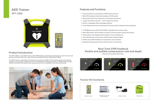 XFT-120G Rechargeable AED Trainer With Remote For CPR Training