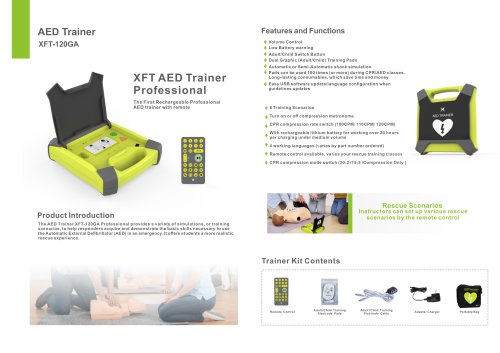 XFT-120GA Rechargeable AED Trainer With Remote For CPR Training