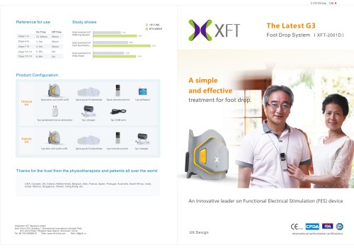 XFT-2001D G3 FES Foot Drop System Physical Therapy Device For Stroke Rehabilitation