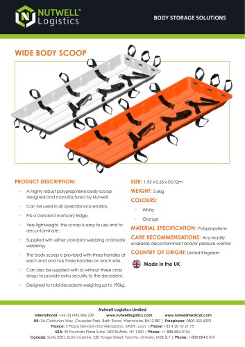 Bariatric Plastic Backboard Stretcher / Body Tray