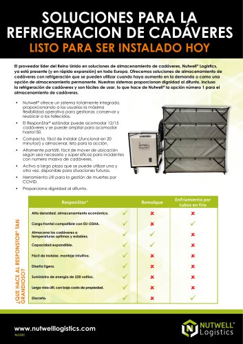 SOLUCIONES PARA LA REFRIGERACION DE CADÁVERES