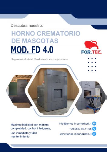 INCINERADOR DE MASCOTAS MOD. FD 4.0