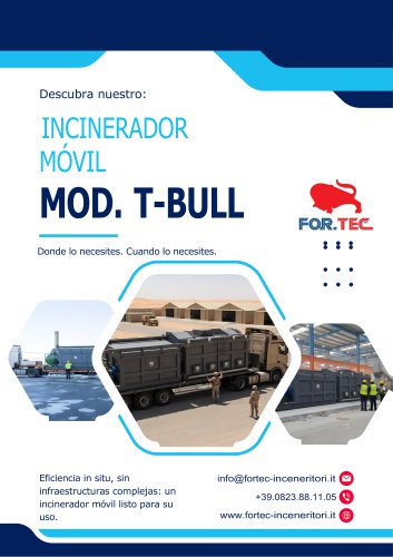 INCINERADOR M&Oacute;VIL MOD. T-BULL
