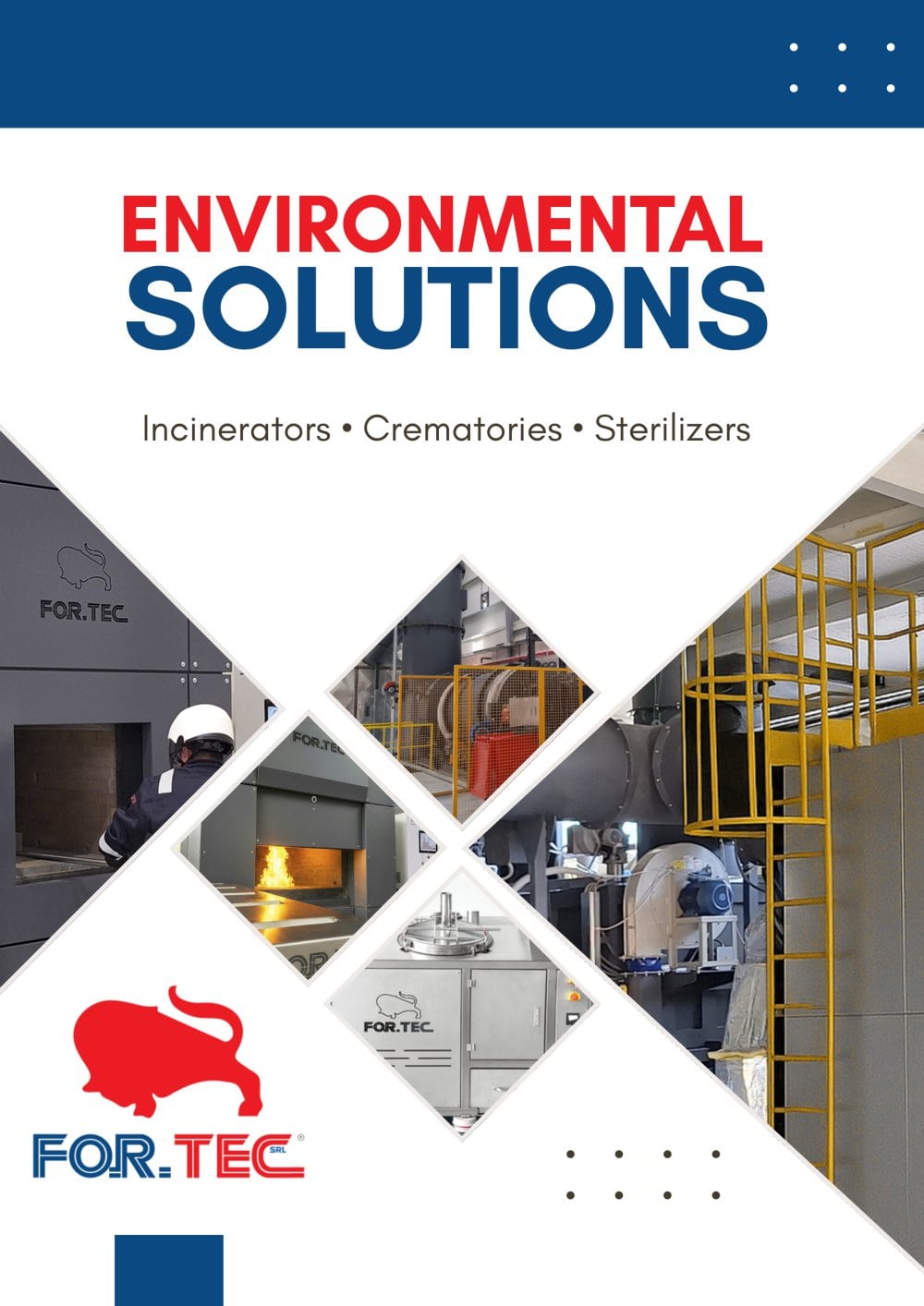 ORGANIC WASTE AND ANIMAL CARCASSES INCINERATOR MOD. EXCE AN - FOR.TEC. WASTE INCINERATORS MANUFACTURER
