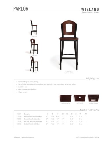 parlor-side chair and barstool