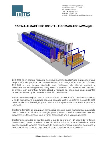 SISTEMA ALMACÉN HORIZONTAL AUTOMATIZADO MMSlog