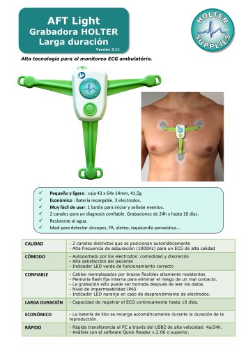 AFT Light Grabadora HOLTER Larga duración Versión 2.11