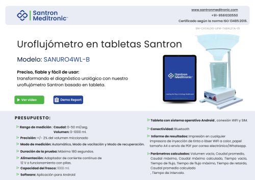 Santron Tablet Uroflowmeter 