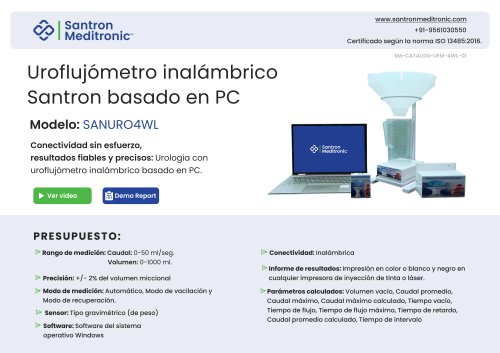 Santron Wireless Pc based Uroflowmeter