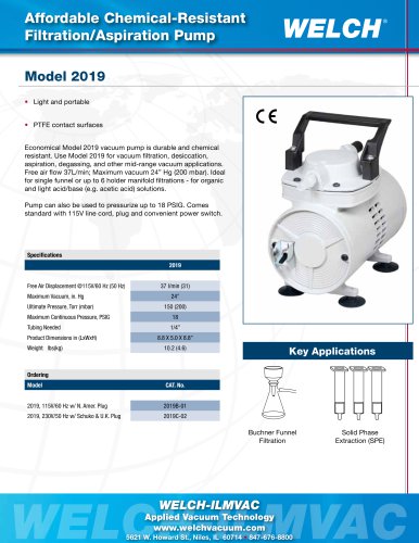 Chemical-Resistant Filtration/Aspiration Pump