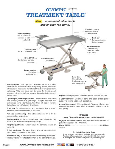 OLYMPIC TREATMENT TABLE