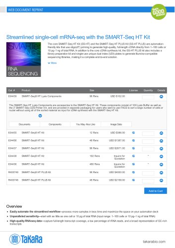 Streamlined single-cell mRNA-seq with the SMART-Seq HT Kit