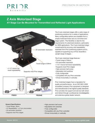 Z Axis Motorized Stage