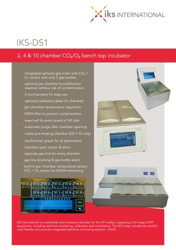 DS-1 Benchtop CO₂/O₂ incubators